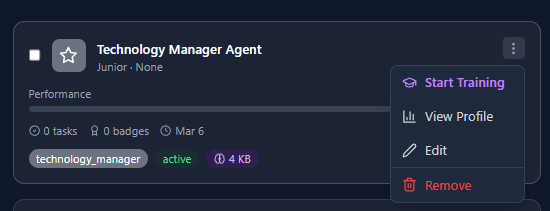 Agent Feature Profiles