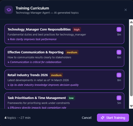 Agent Training