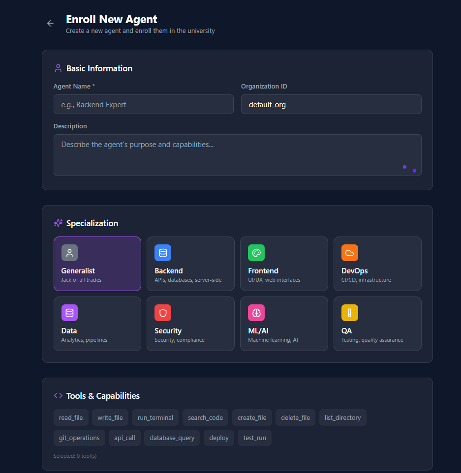 Enroll New Agent