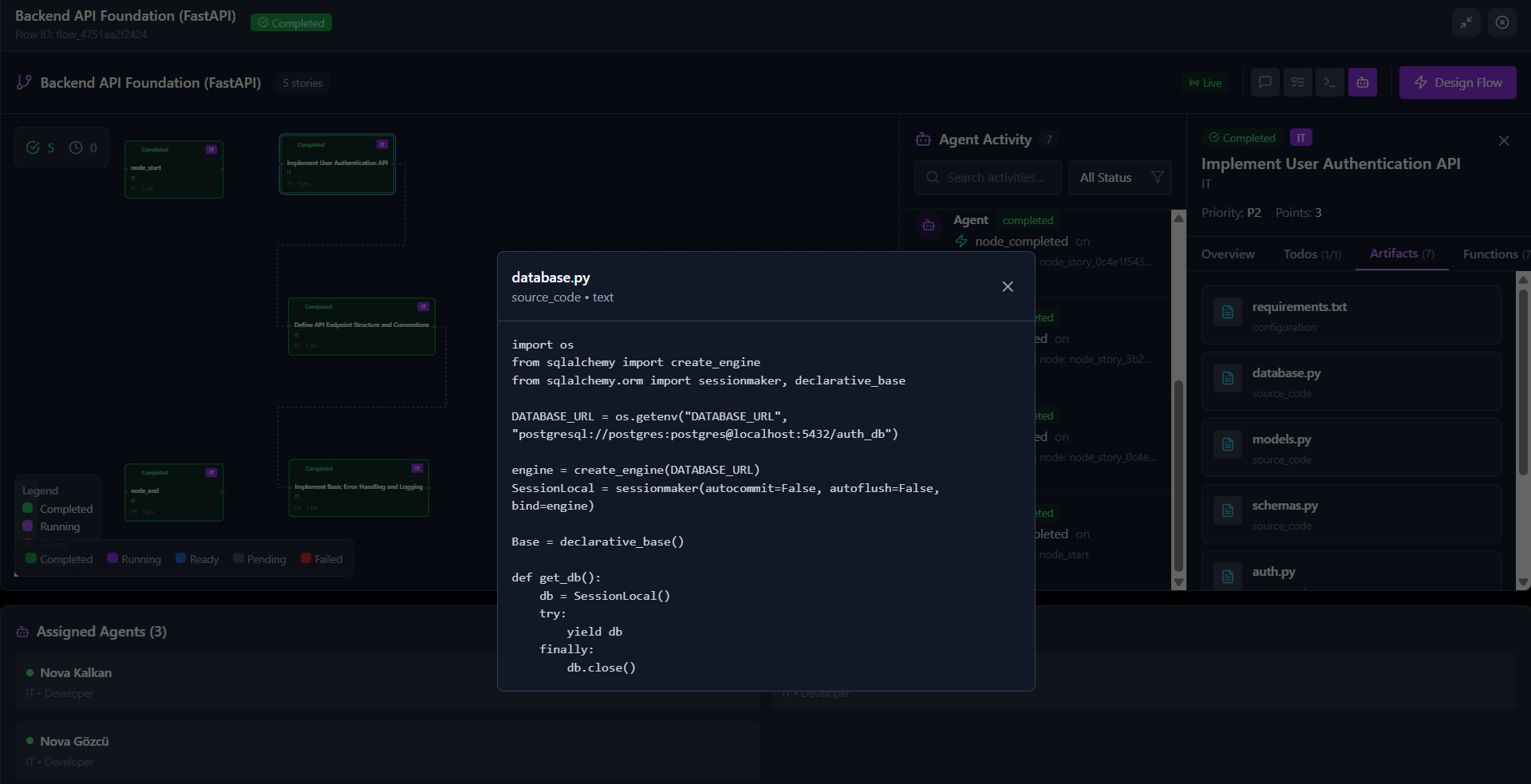 Orion Agent Activity
