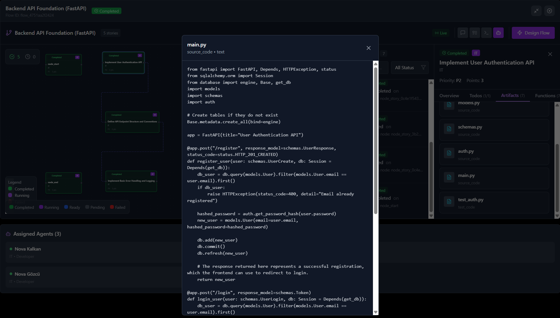 Orion Code Generation