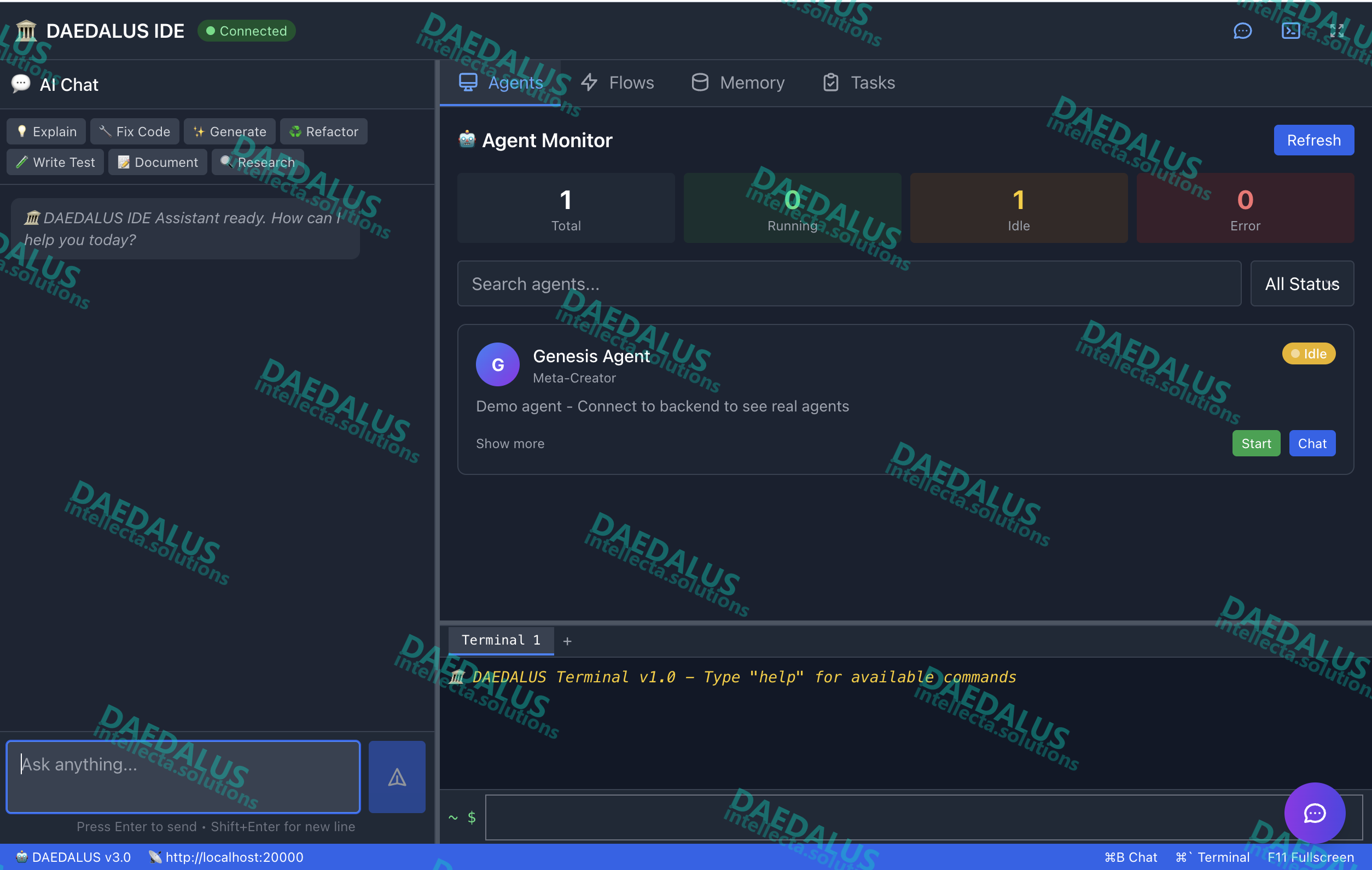 DAEDALUS IDE Agent Mode